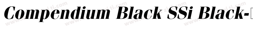 Compendium Black SSi Black字体转换